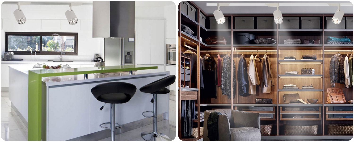 4x REFLEKTOR LED BIAŁA LAMPA SZYNOWA OŚWIETLENIE SUFITOWE SZYNOWE NA SZYNIE Rodzaj gwintu zintegrowane źródło LED