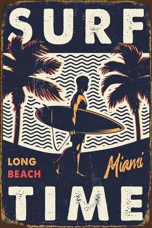 Tablica Ozdobna Blacha Surf Time