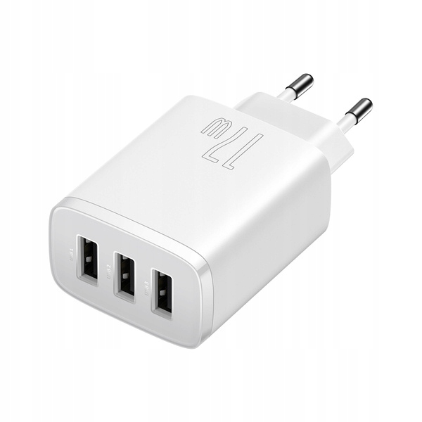 

Baseus Ładowarka Sieciowa Zasilacz 3x Usb 17W
