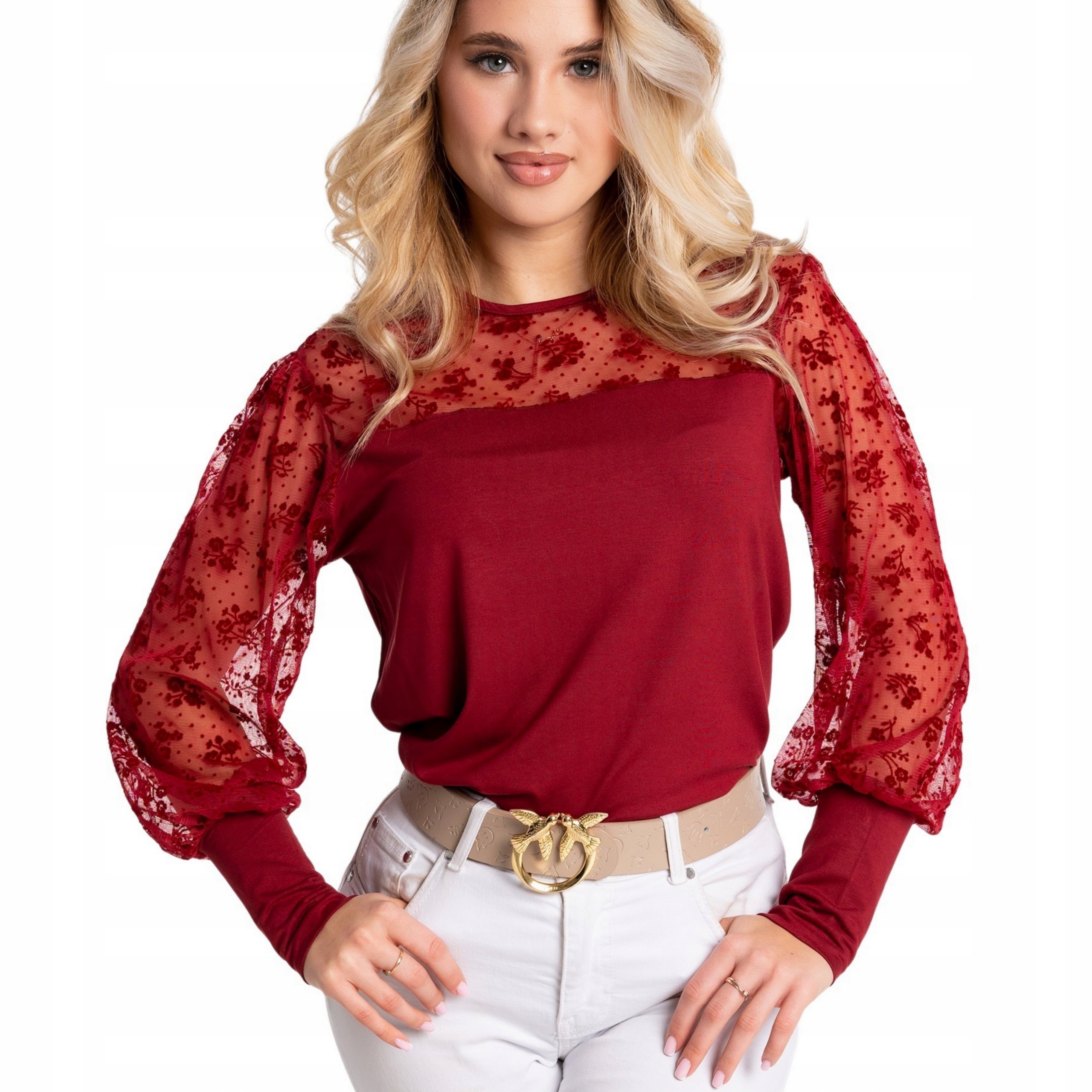 

Zjawiskowa Bluzka Tiul Koronka