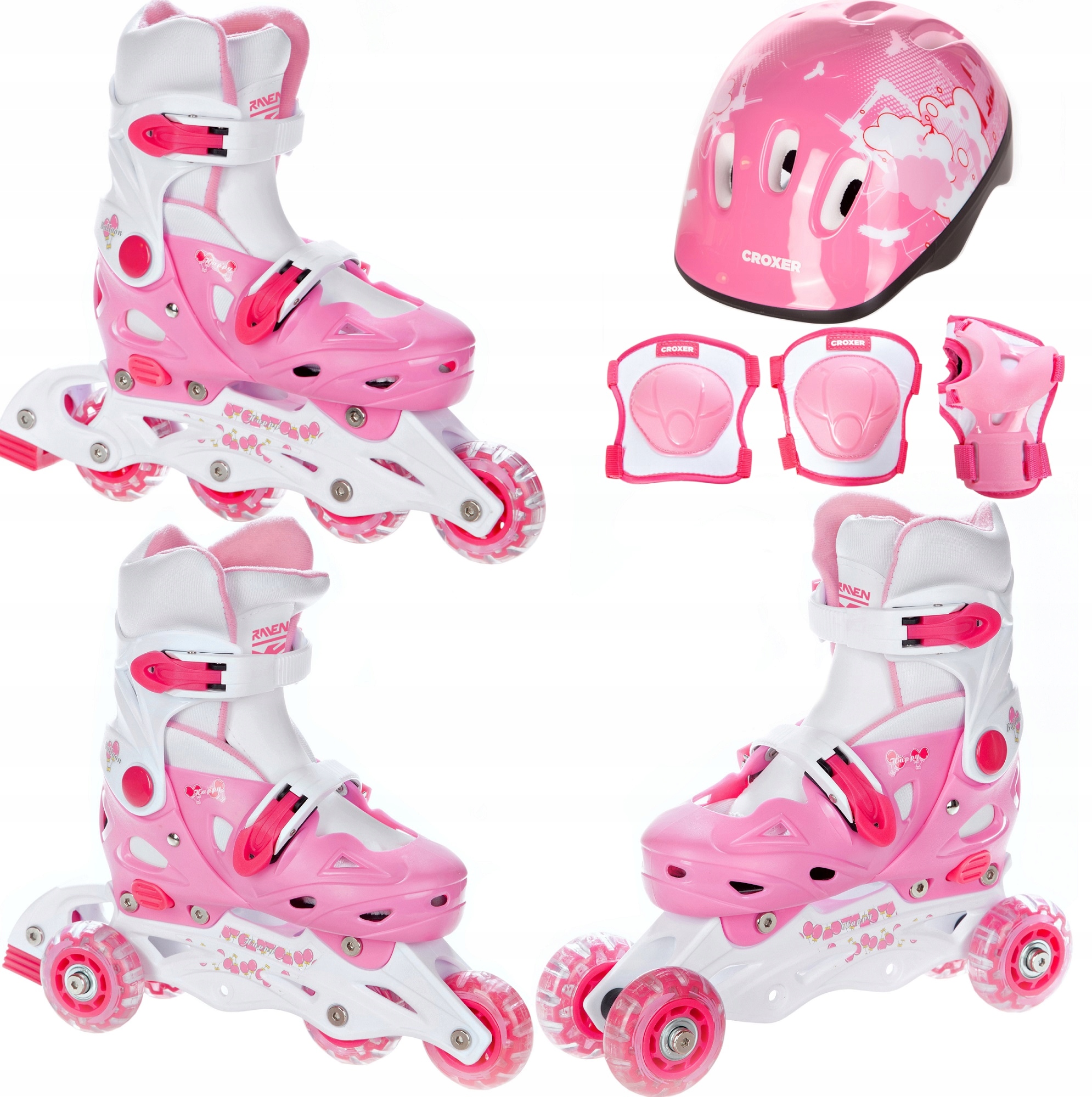 

Rolki-Wrotki 3w1 Raven Balloon Pink 29-32 ochran