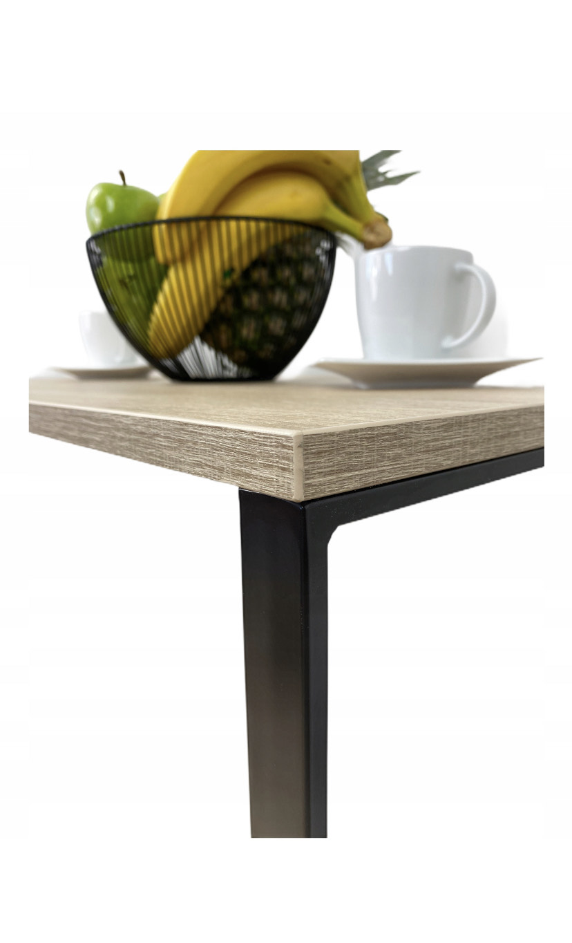 Čierne kovové loft nohy k stolu na lavici Maximálna šírka 60 cm