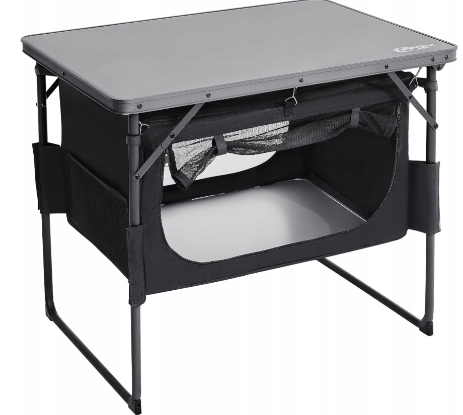 Portal skládací kempingový stůl 60x80 cm pro 4 osoby nerezová ocel zahradní