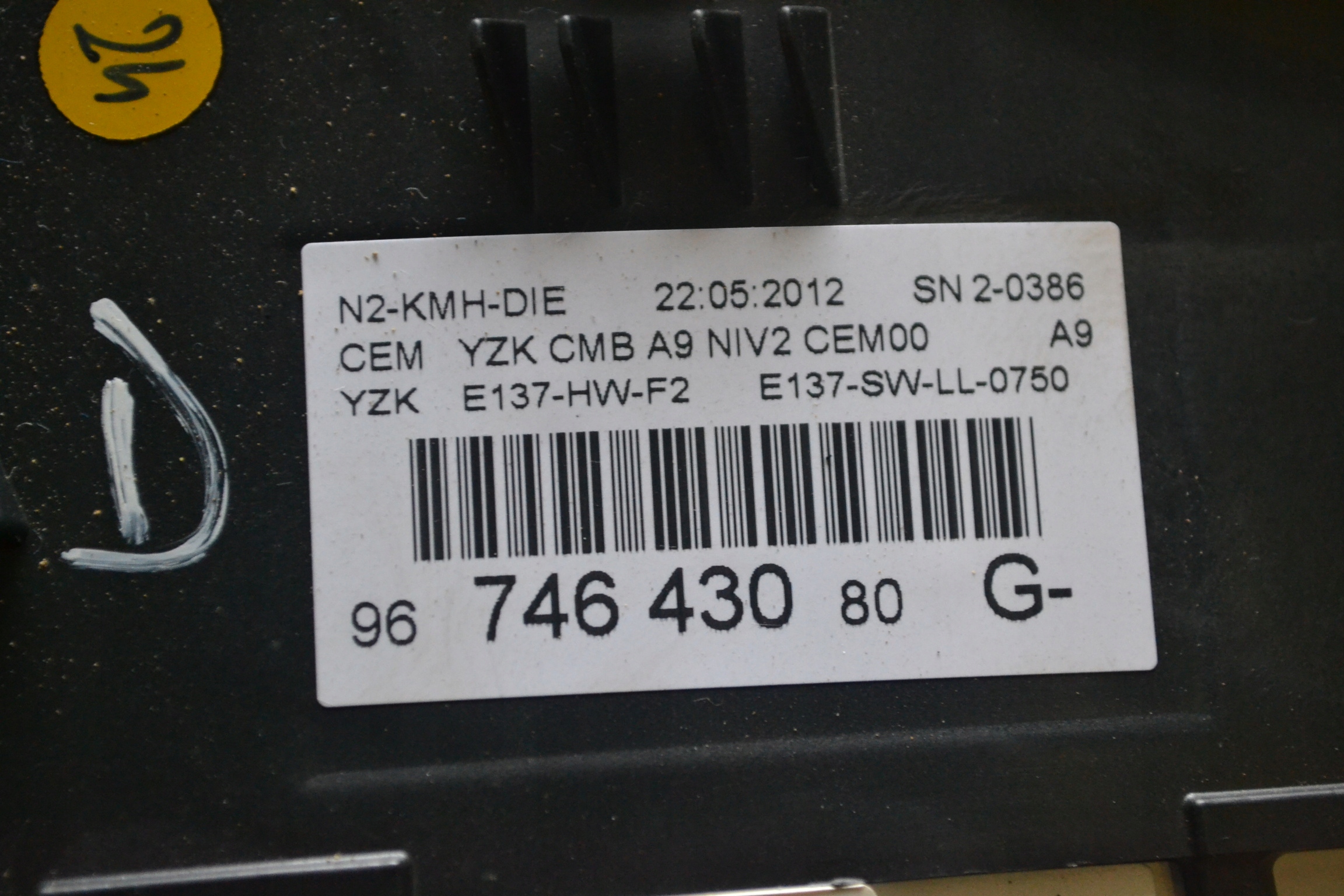 PEUGEOT 208 dials clock 9674643080G