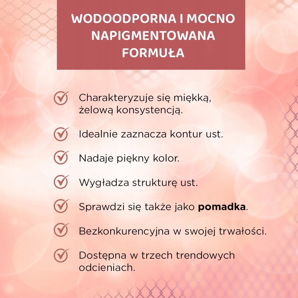 Eveline Cosmetics Variete konturówka do ust No 02 Kolor różowy