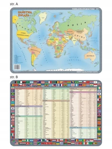 PODKŁADKA EDU. 061 - PAŃSTWA ŚWIATA