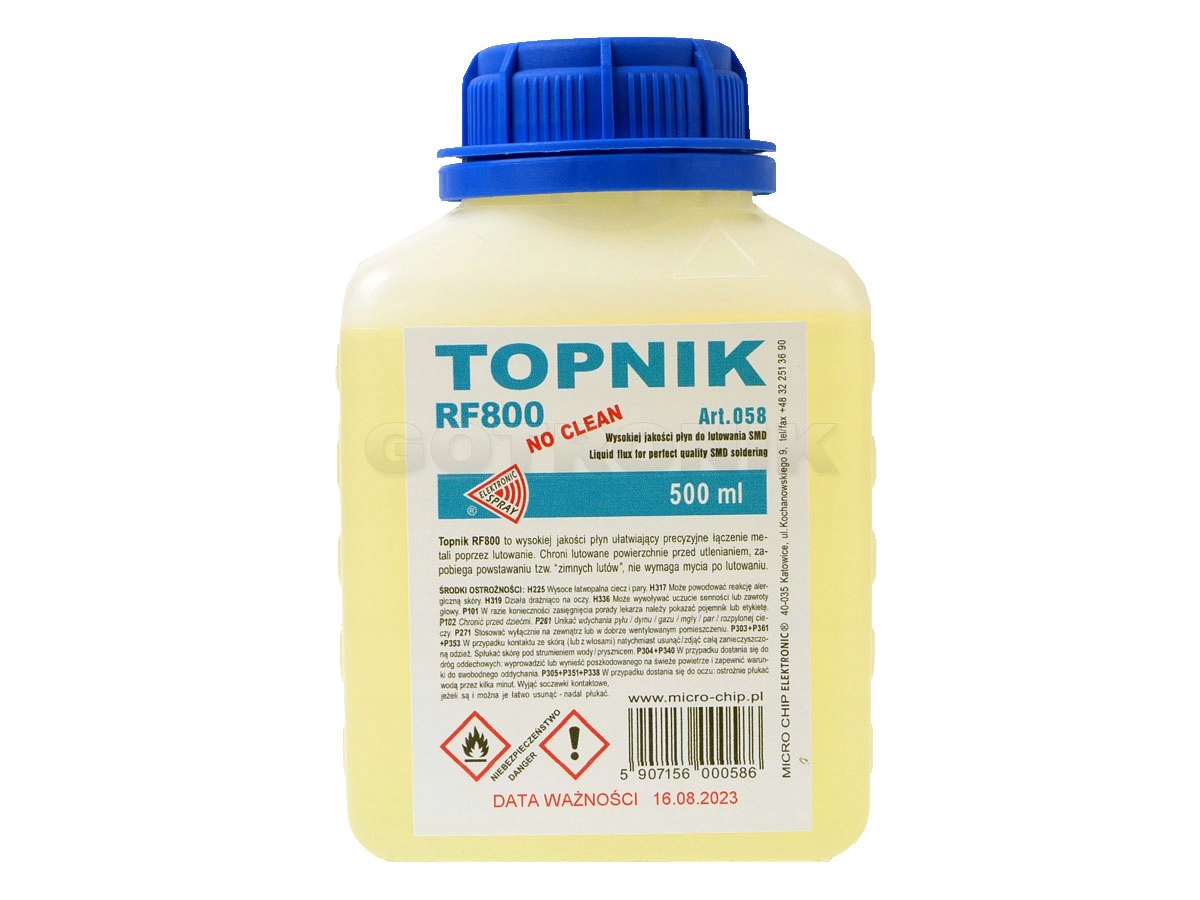 

Topnik RF800 do Smd 500ml ułatwia lutowanie Smd