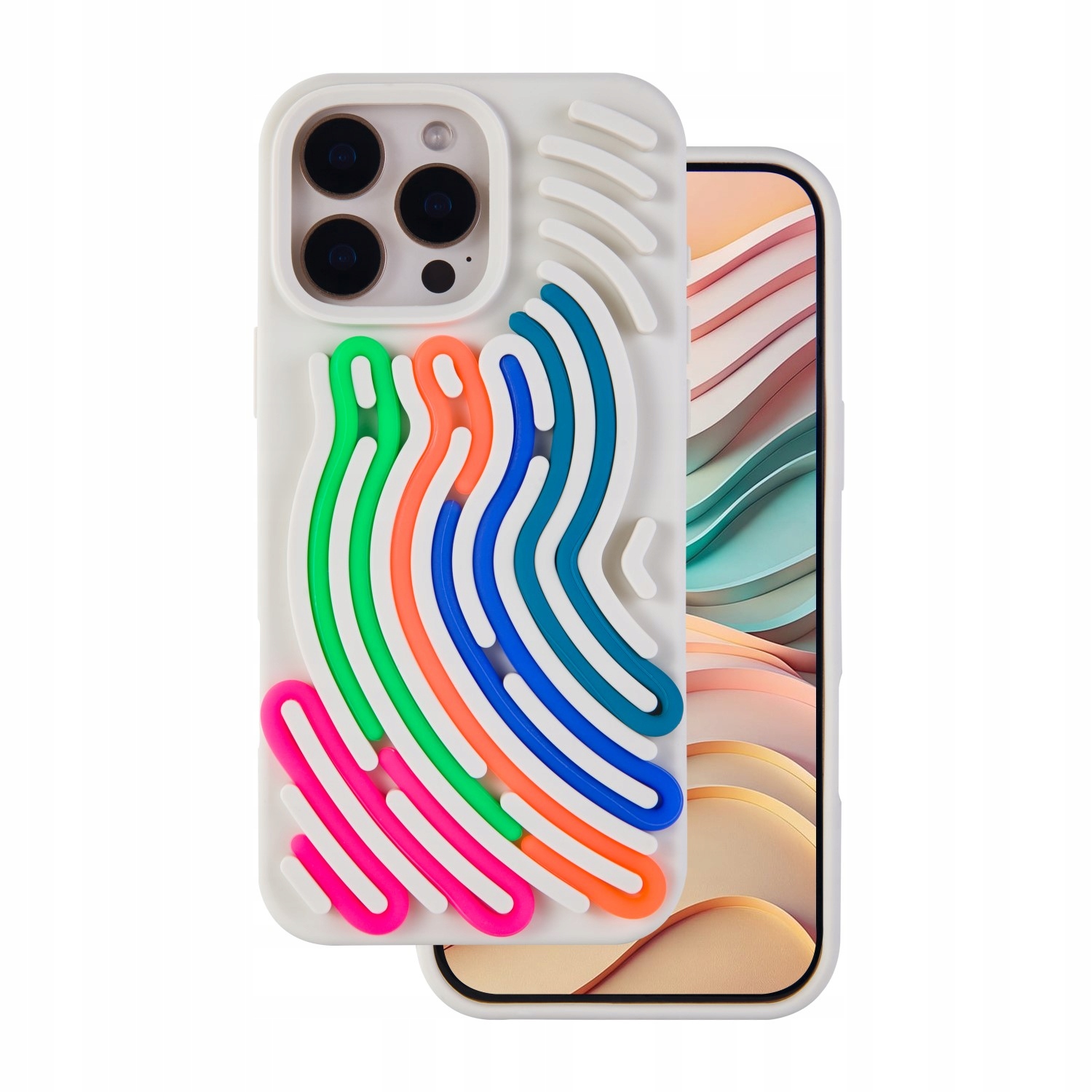Nakładka Diy Snake do iPhone 14 Pro 6,1" beżowa Tfo