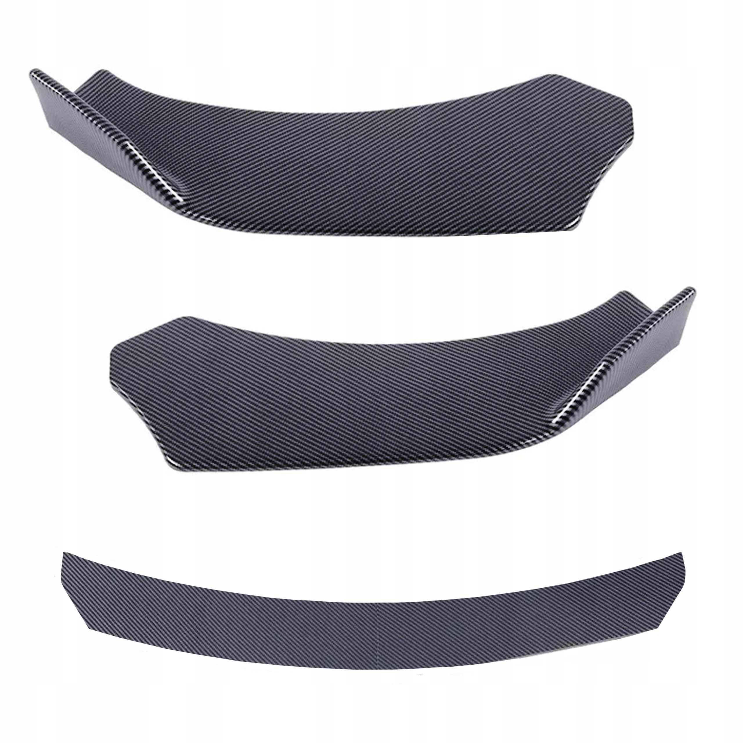 EPTUNING025 SPLITTER PRZEDNIEGO ZDERZAKA DO SAMOCHODU - CZARNY CARBON