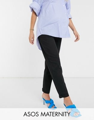 MATERNITY SPODNIE DAMSKIE PROSTE CZARNE 40 1DUN Fason proste