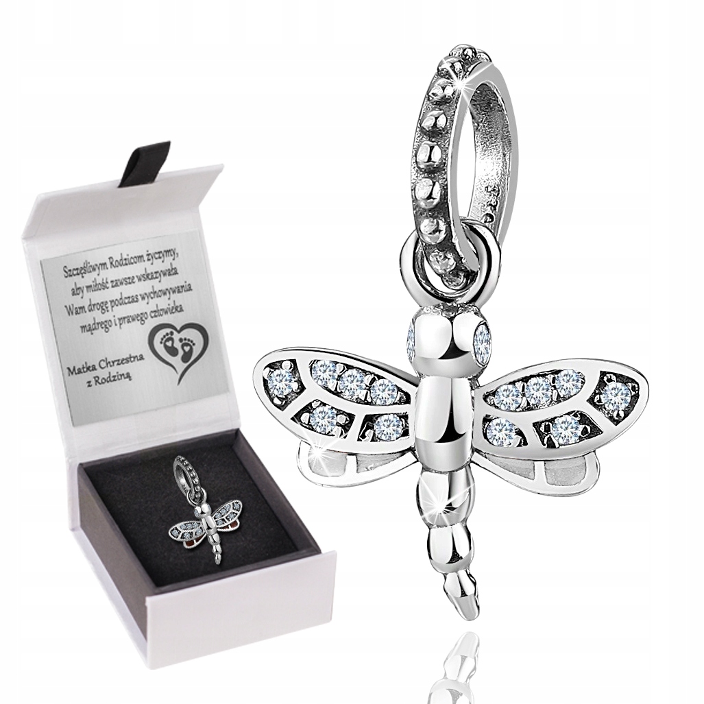 

Charms Do Pandora Zawieszka Srebrna Ważka Grawer