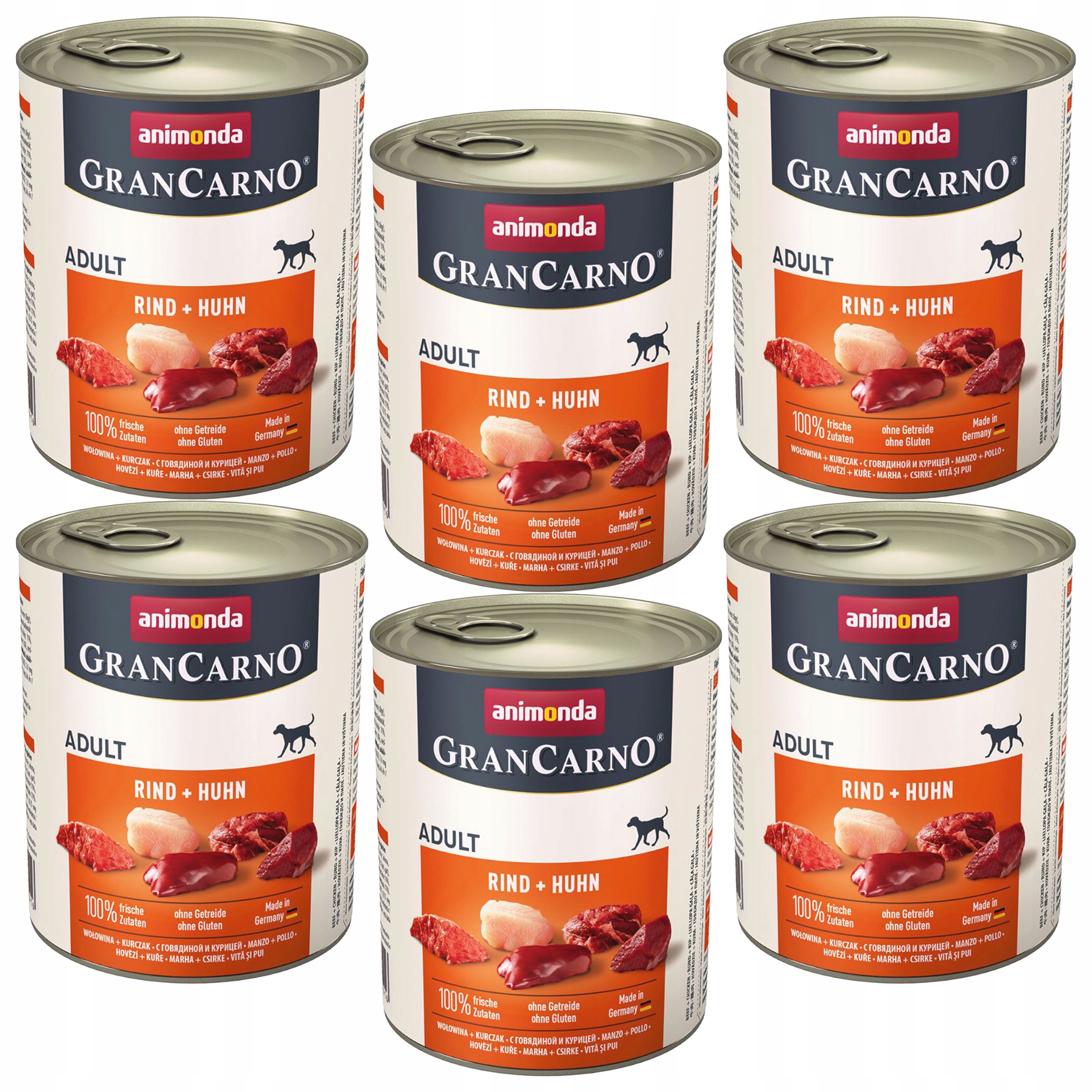 Levně Animonda GranCarno Adult vlhké krmivo pro psy Hovězí kuře 6 x 800 g