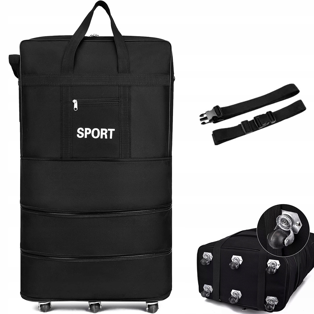 Torba Podróżna Sportowa Składana Z 6 Kółka Bagaż Walizka Duża Pojemna