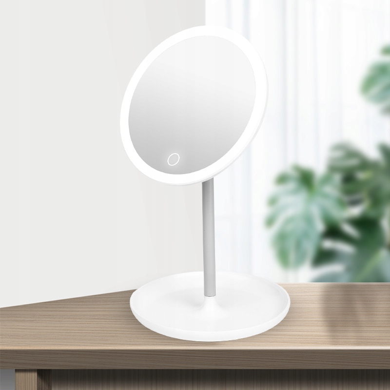 LUSTERKO PODŚWIETLANE DO MAKIJAŻU OBROTOWE LED Kolor dominujący biały