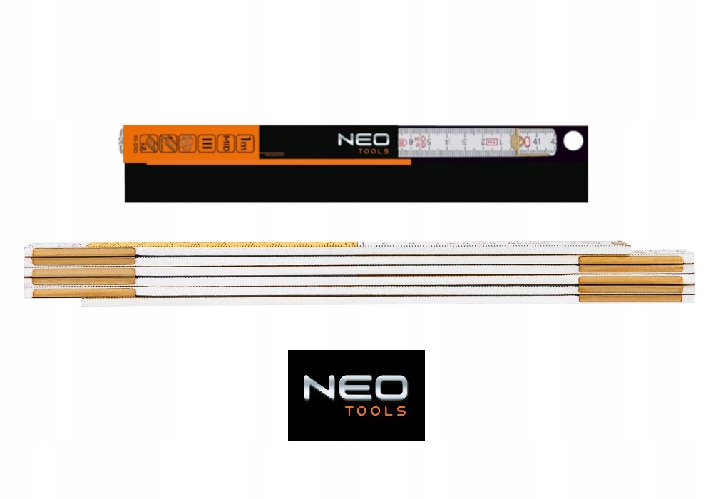 

Miara składana drewniana 1m biało-żółta Neo 74-010