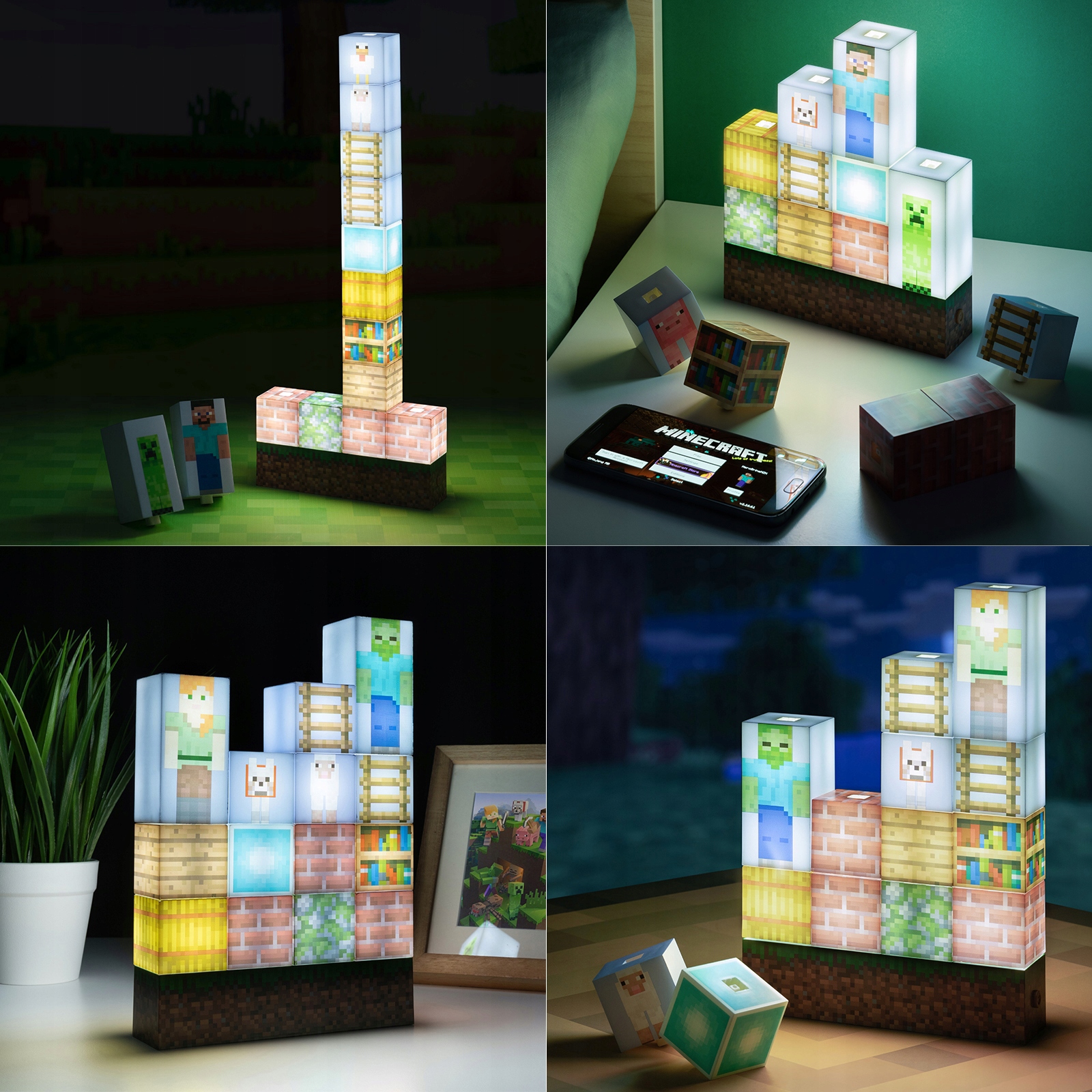 Lampka Minecraft Bloki Edycja Postacie Block Building Light Rodzaj gadżetu gamingowy