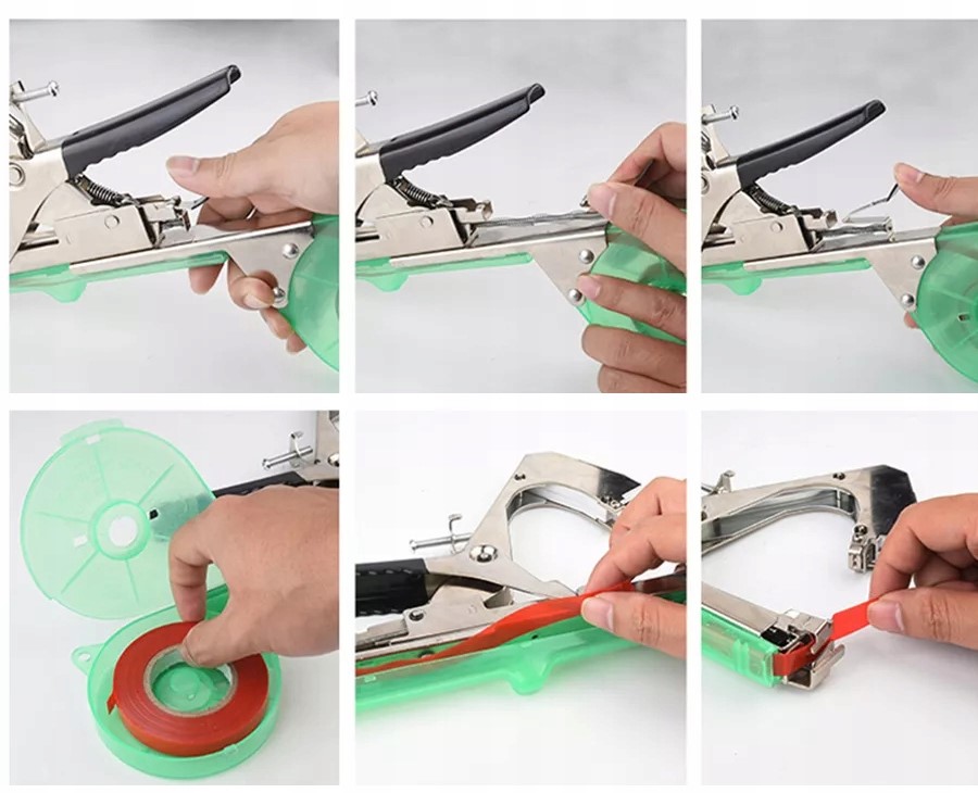 TAPENER ZSZYWACZ OGRODOWY SZKÓŁKARSKI DO ROŚLIN OGRÓD DZIAŁKA TAŚMA HTB Szerokość zszywek 6 mm