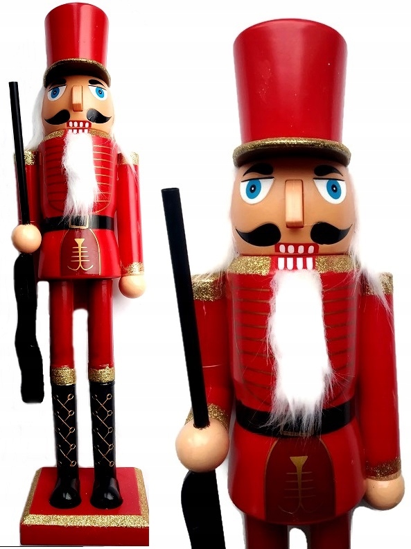 ŚWIĄTECZNY DZIADEK DO ORZECHÓW DUŻY OZDOBA 57CM