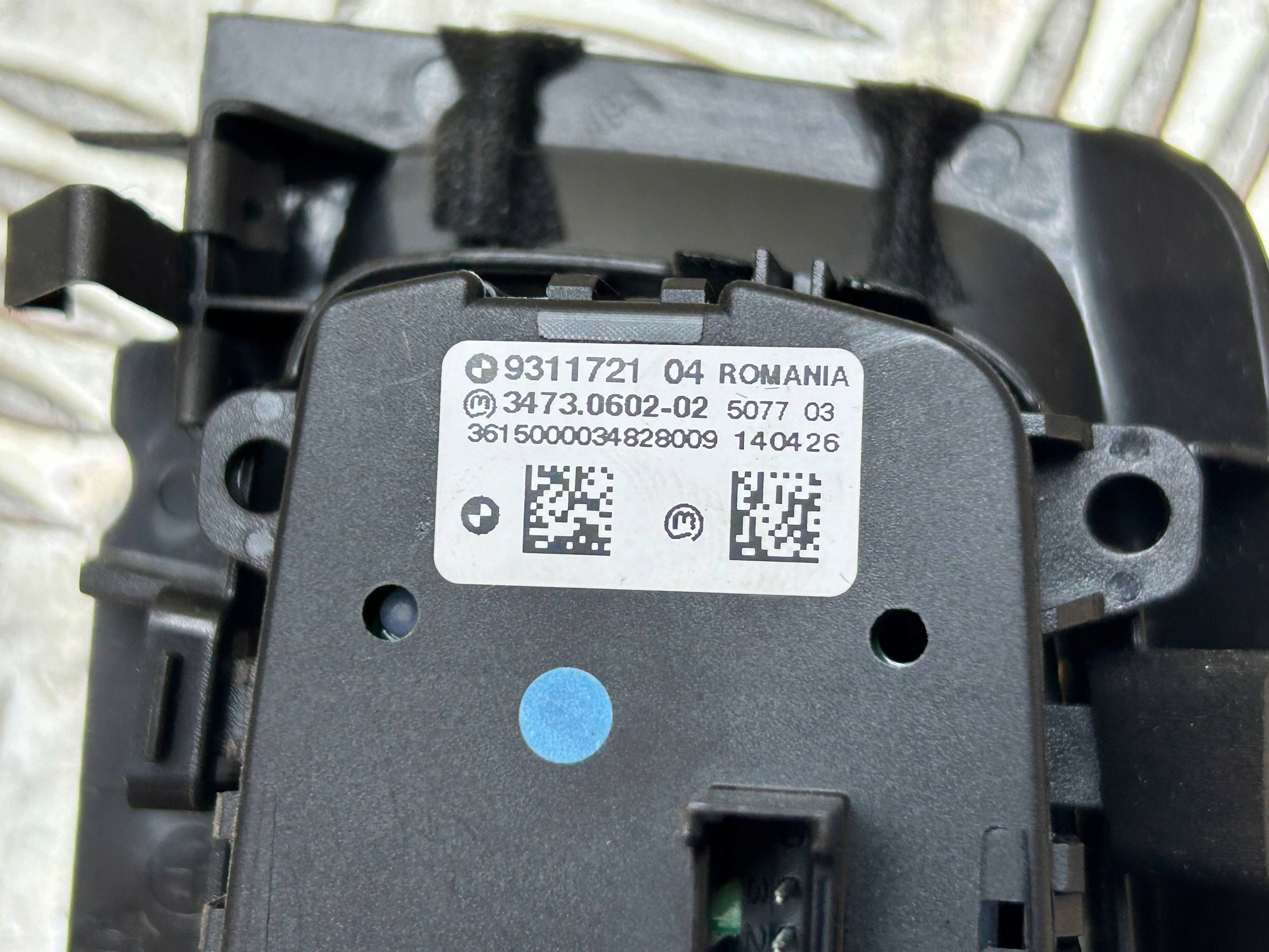 light switch BMW X5 F15 2015 9311721