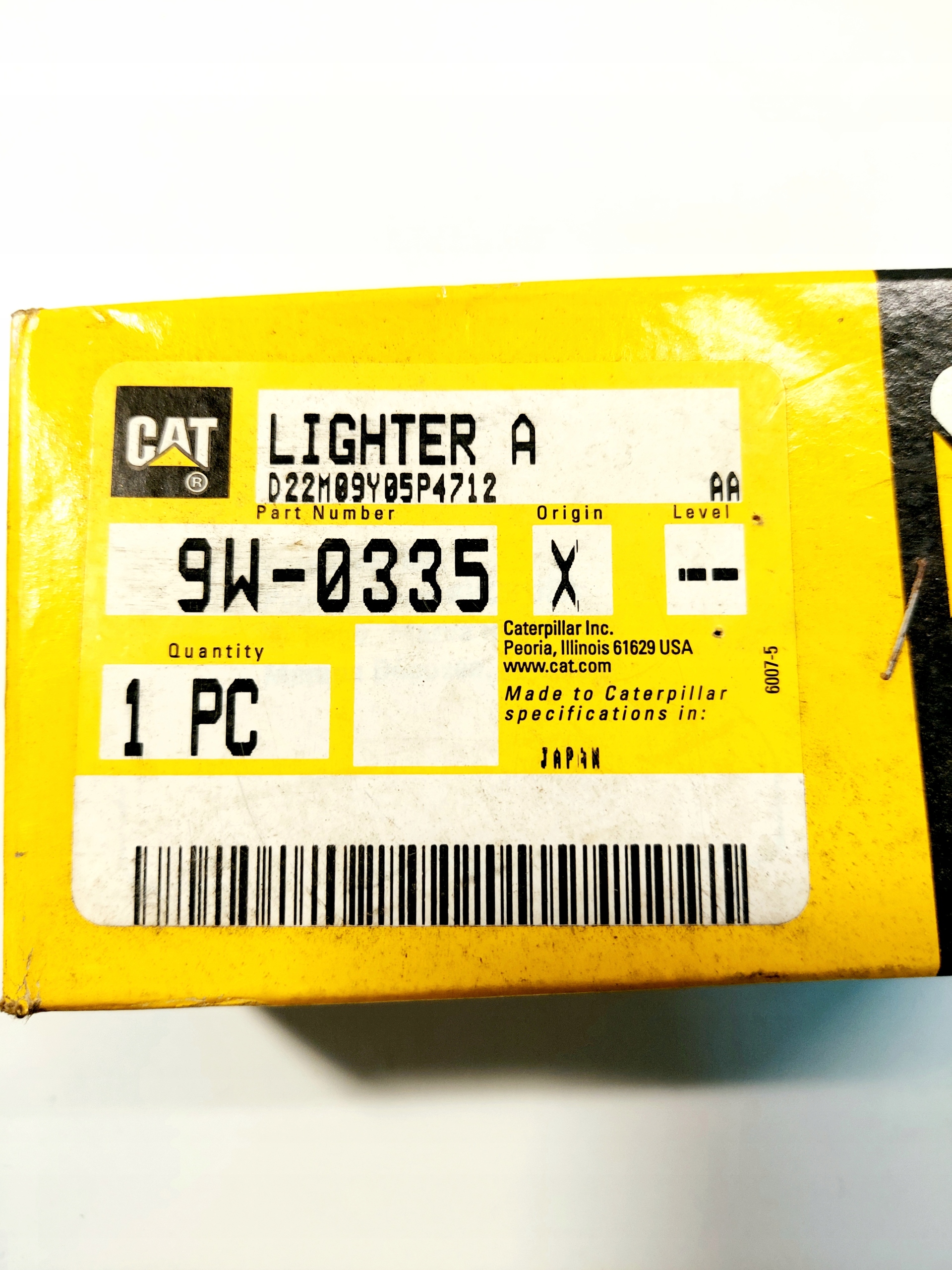 Caterpillar Cat Lighter 9W0335 9W 0335 zapalniczka Machine brand Caterpillar Cat Other