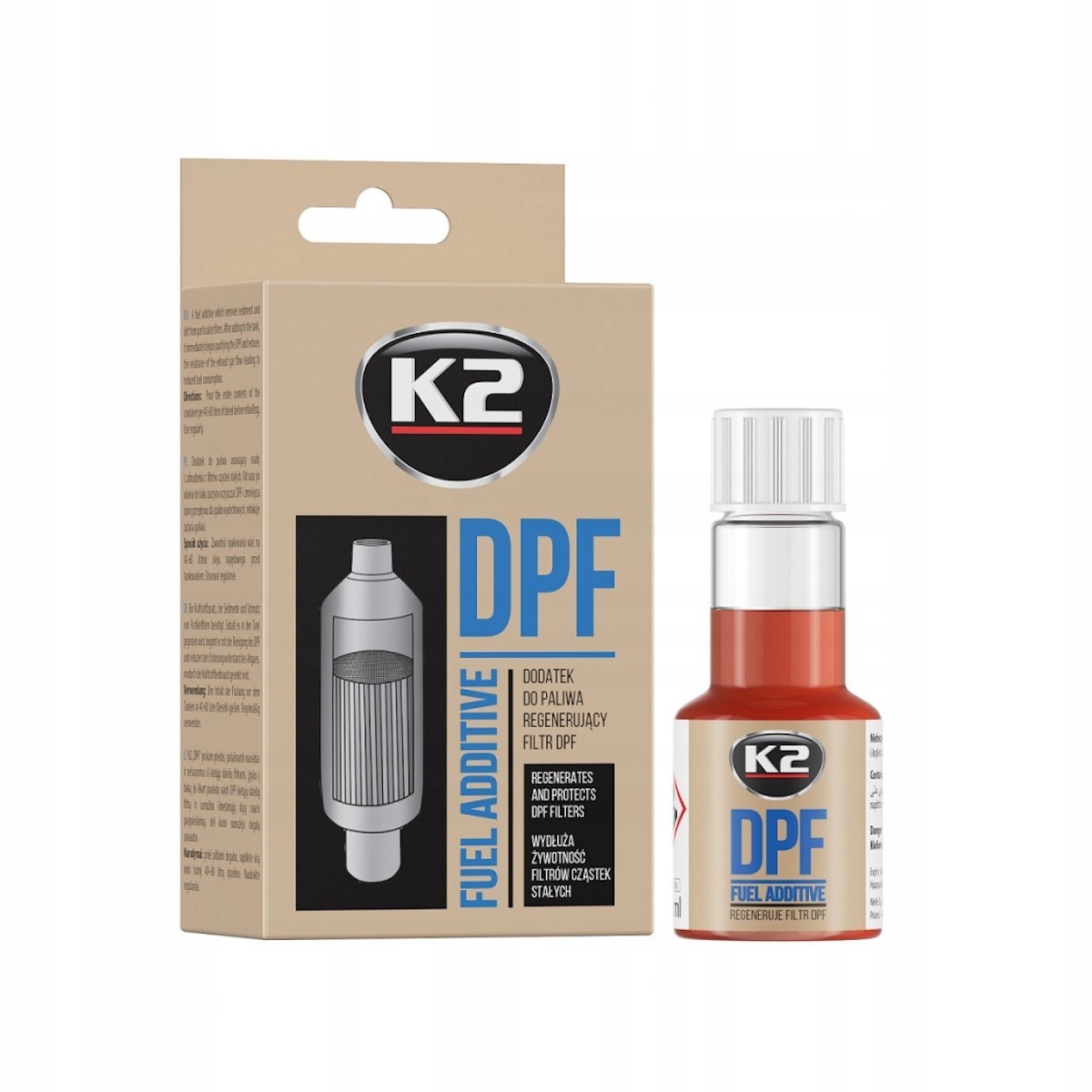 K2 DPF DO CZYSZCZENIA FILTRA FILTRÓW DPF 50ml - T316 Pojemność opakowania 50 ml
