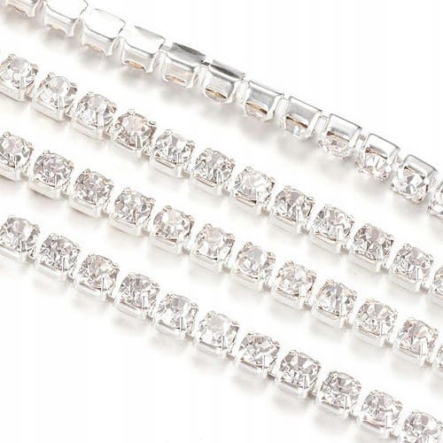 tb01-1m Taśma biżuteryjna cyrkonie ss6 2mm crystal