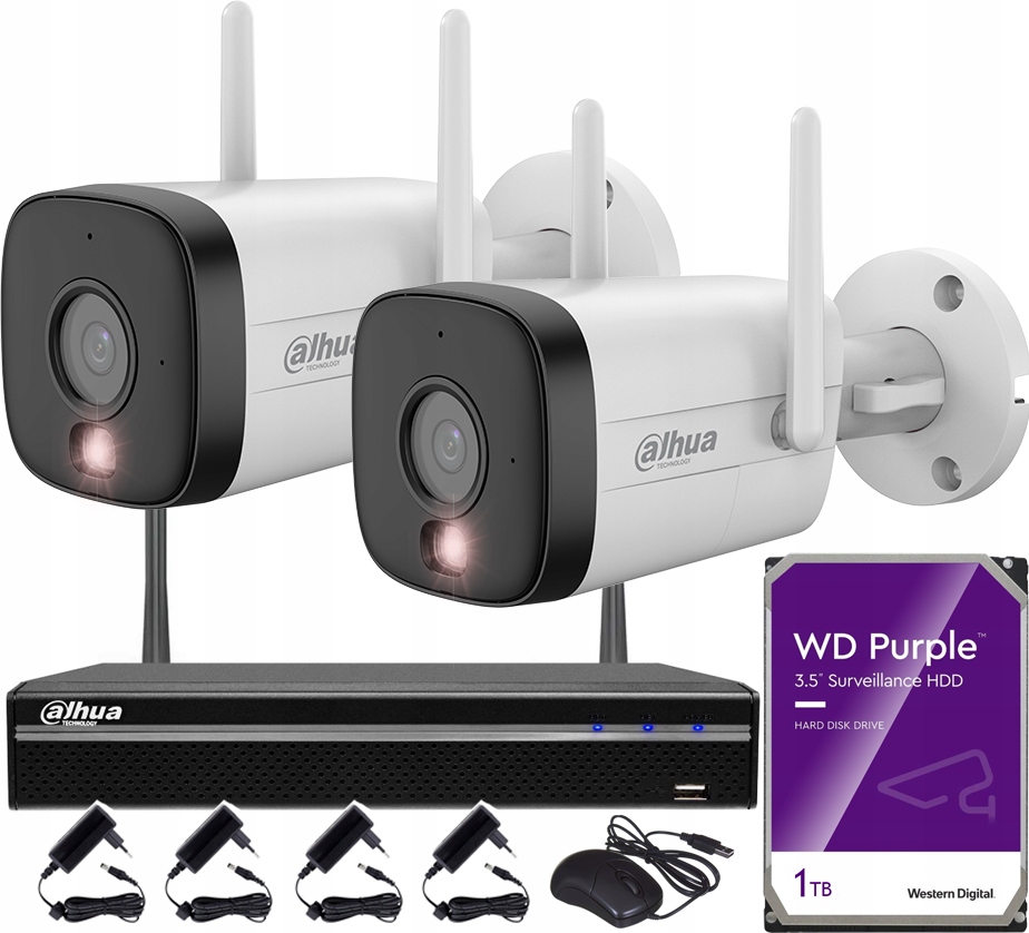 Monitorovací sada Wifi 5MPx 2 kamery IPC-HFW1539DTK1-SAW-IL WiFi 1TB