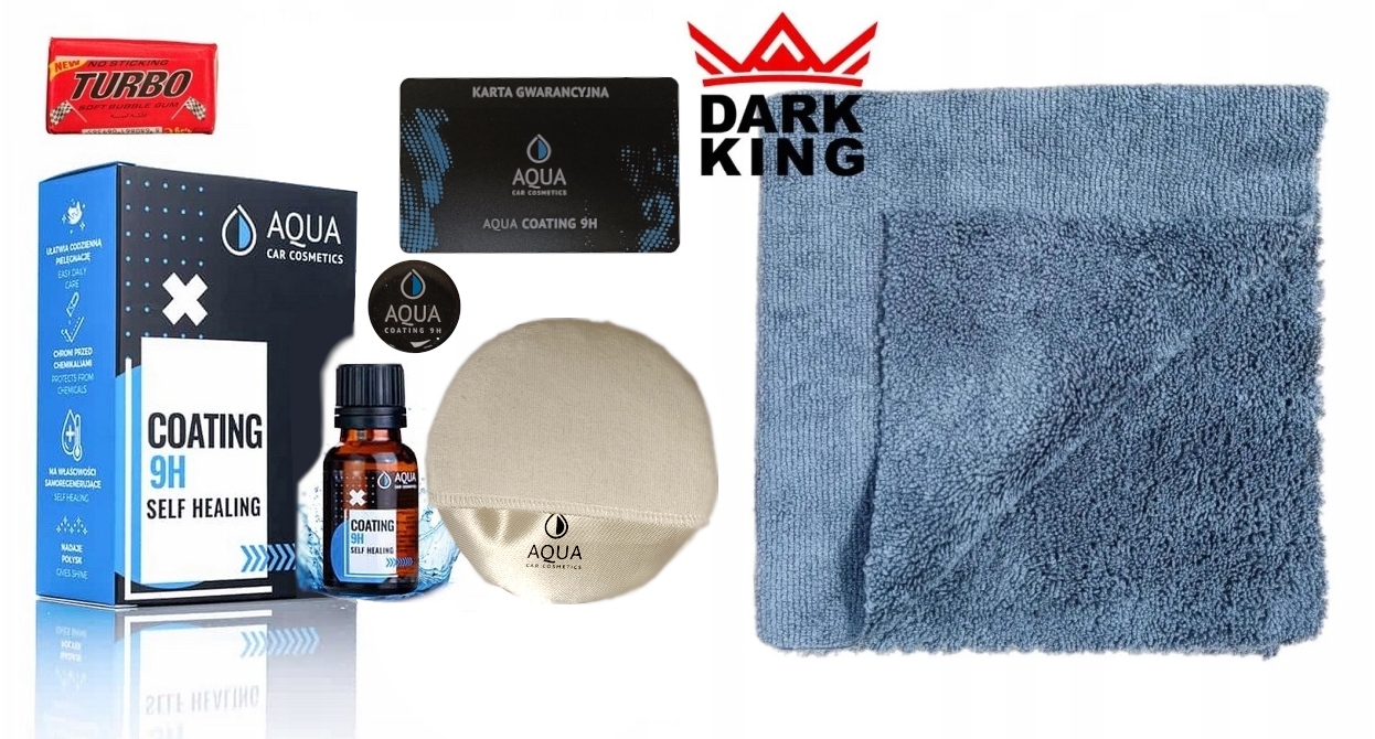 AQUA Coating 9H - 30ml - powłoka ceramiczna + Dark King Rag Mikrofibra