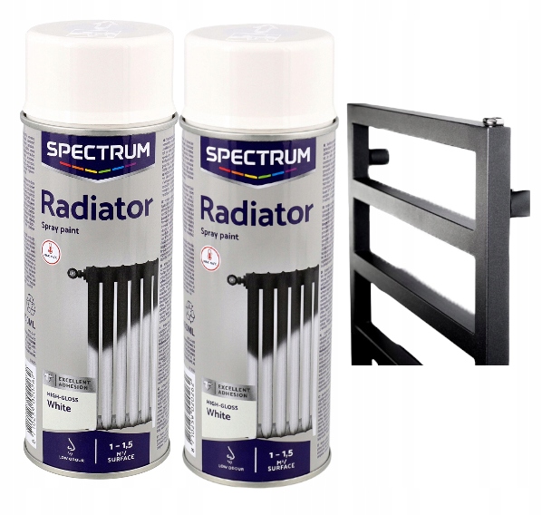 FARBA DO GRZEJNIKÓW KALORYFERÓW W SPRAYU CZARNA MATOWA 400 ml - 2 SZT