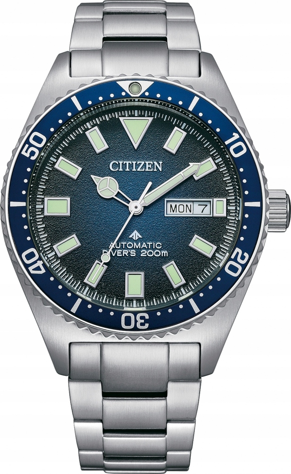 Zegarek męski Citizen NY0129-58LE niebieski sportowy do nurkowania