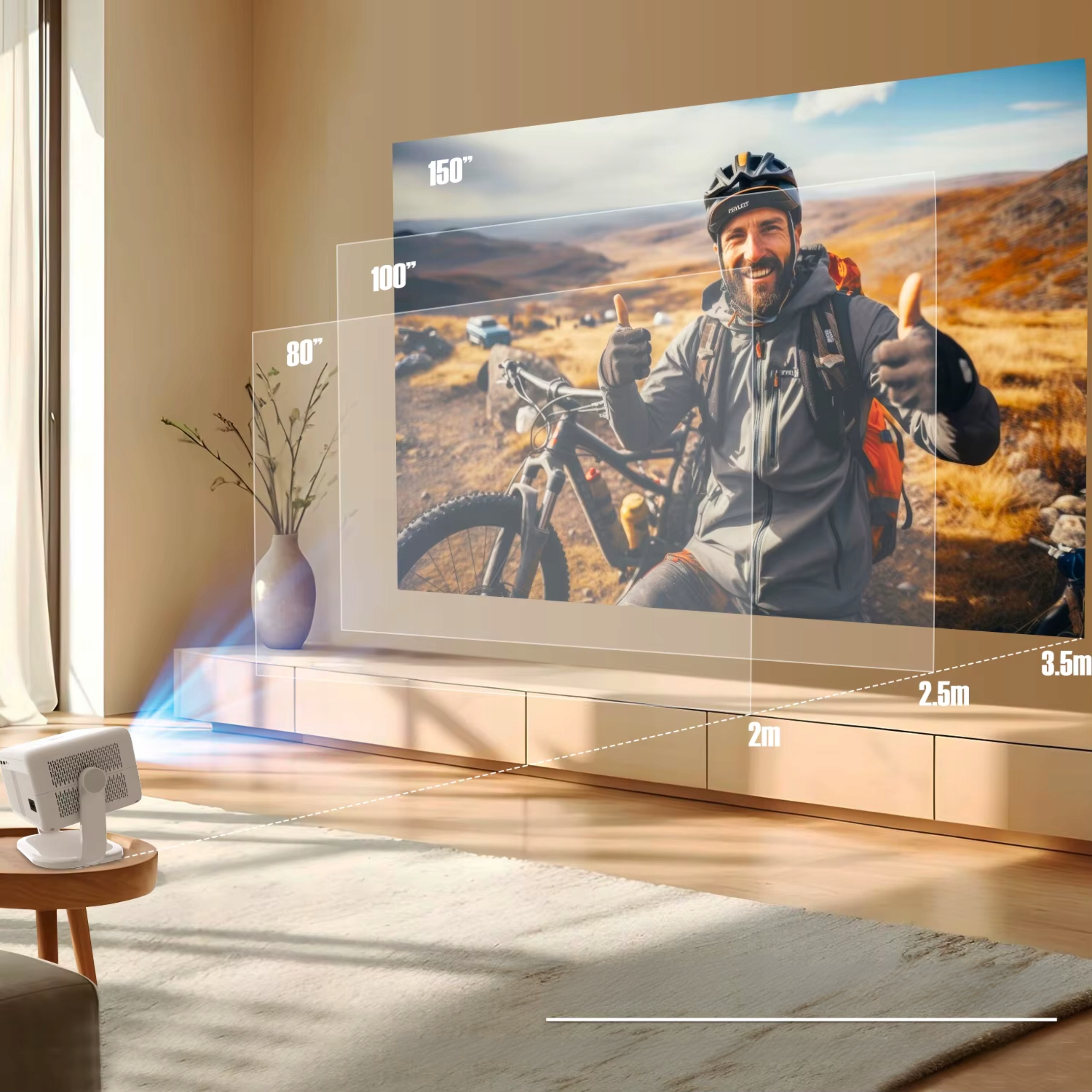 PROJEKTOR 4K FULL HD ANDROID AUTO FOKUS NETFLIX APLIKACJE OBROTOWY 2025 Marka Magcubic