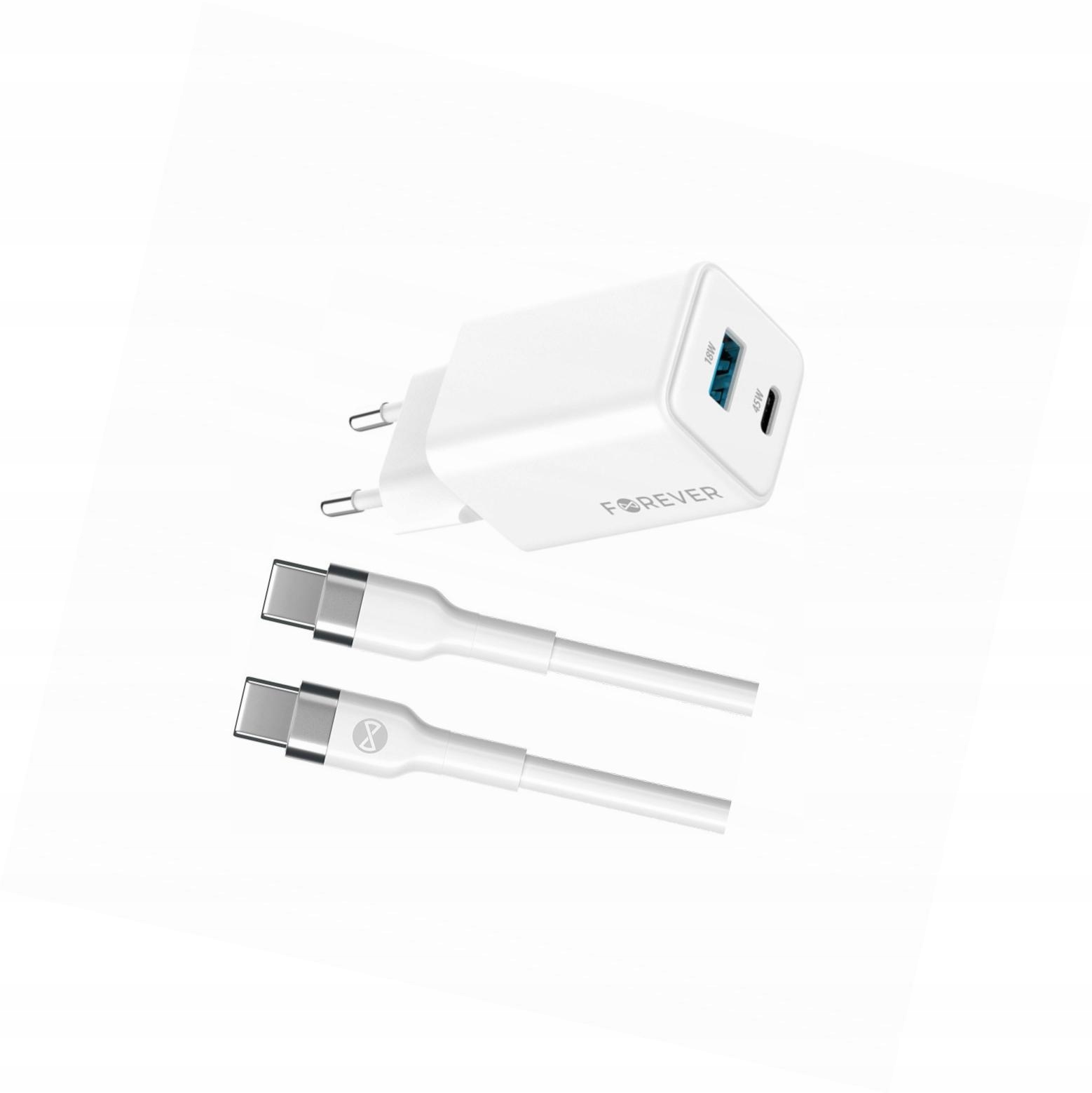 Szybka ładowarka GaN 45W 2 wejścia z długim kablem 2m do OnePlus 7