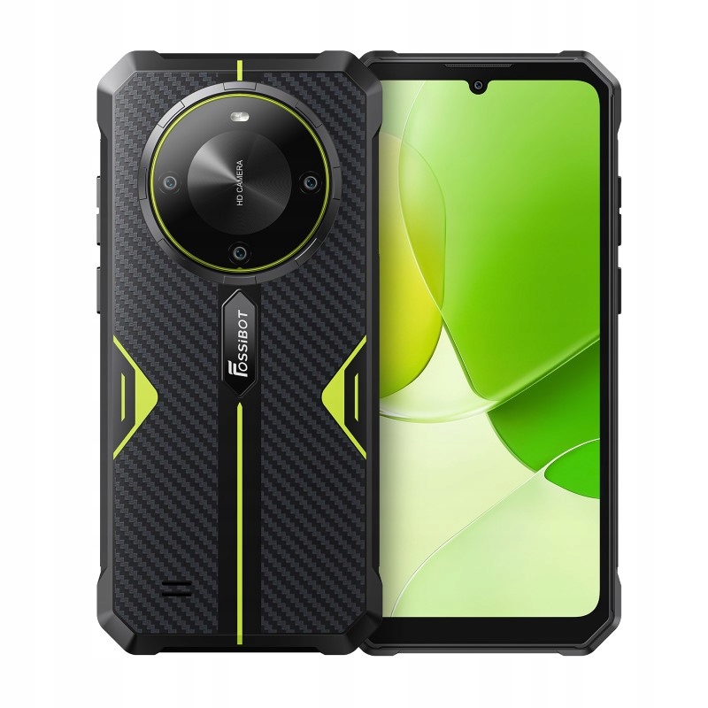 Pancerny Smartfon Fossibot F105 Zielony 10300 mAh Android 14 Dual Sim