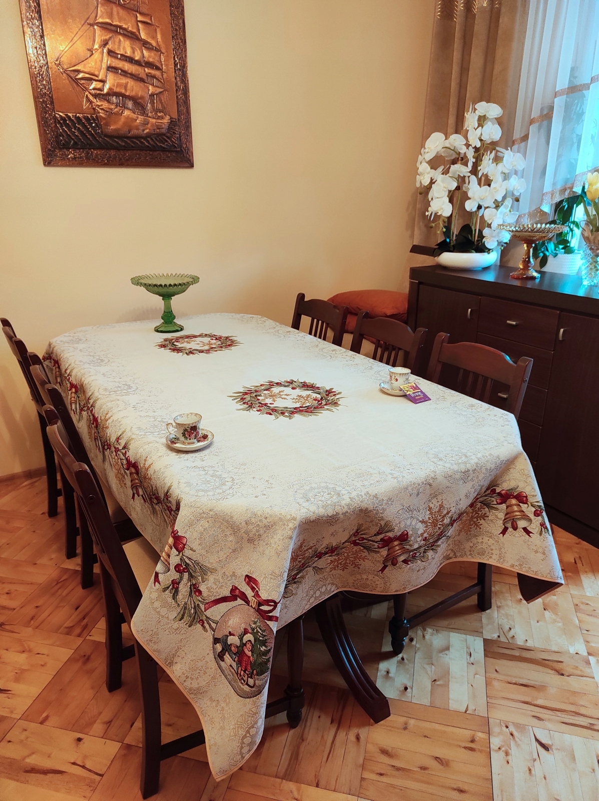 Ubrus se jmelím 140x240 cm 906