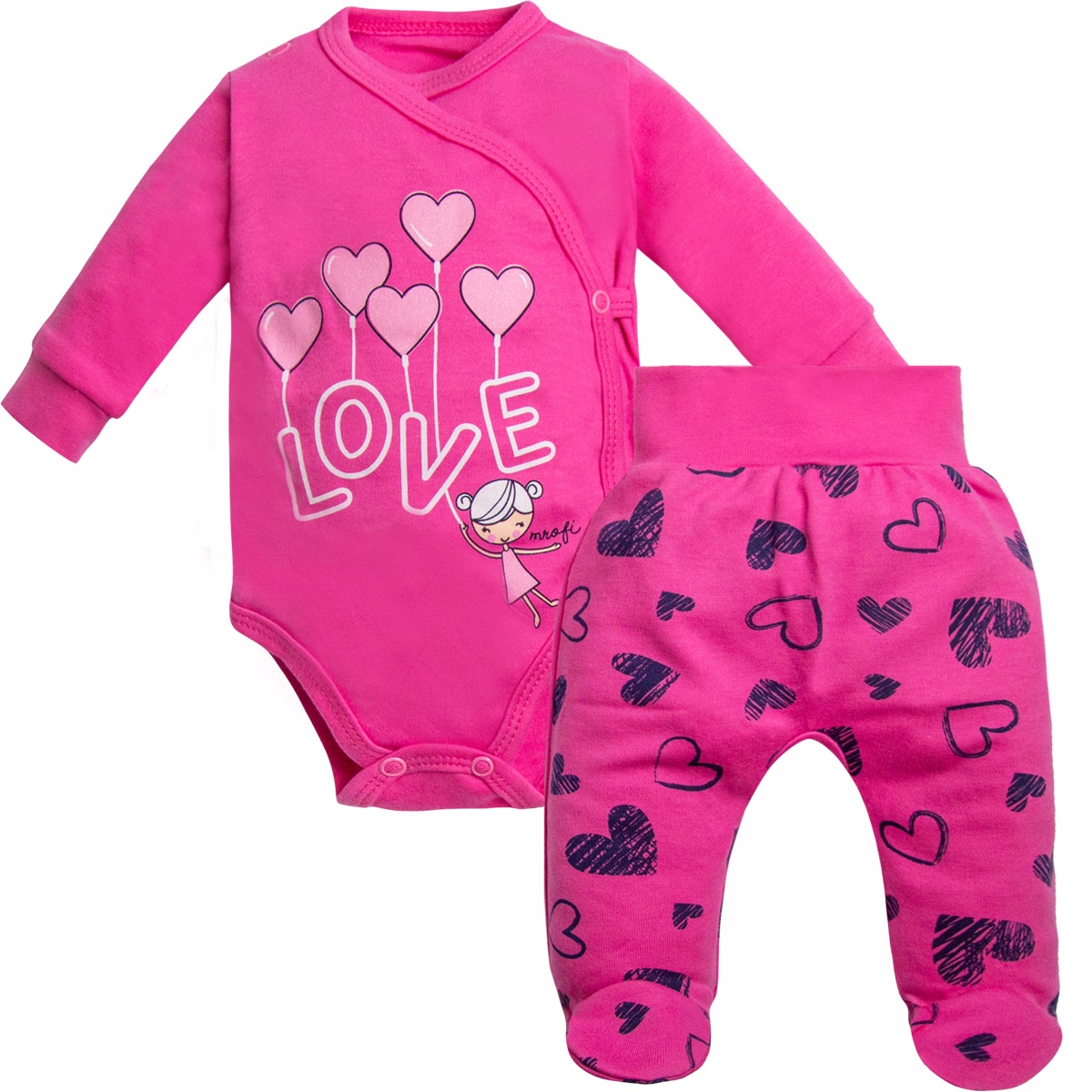 

Komplet Body Kopertowe Półśpiochy love 62