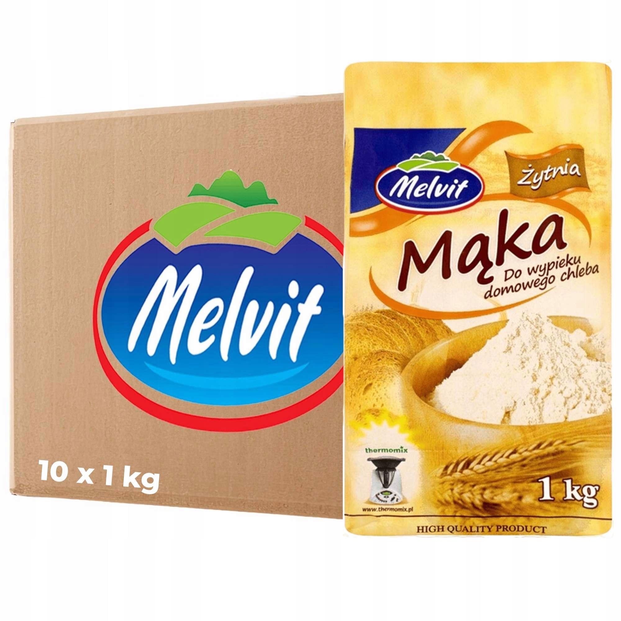 Levně Melvit Žitná mouka na pečení domácího chleba 1 kg x 10 kusů