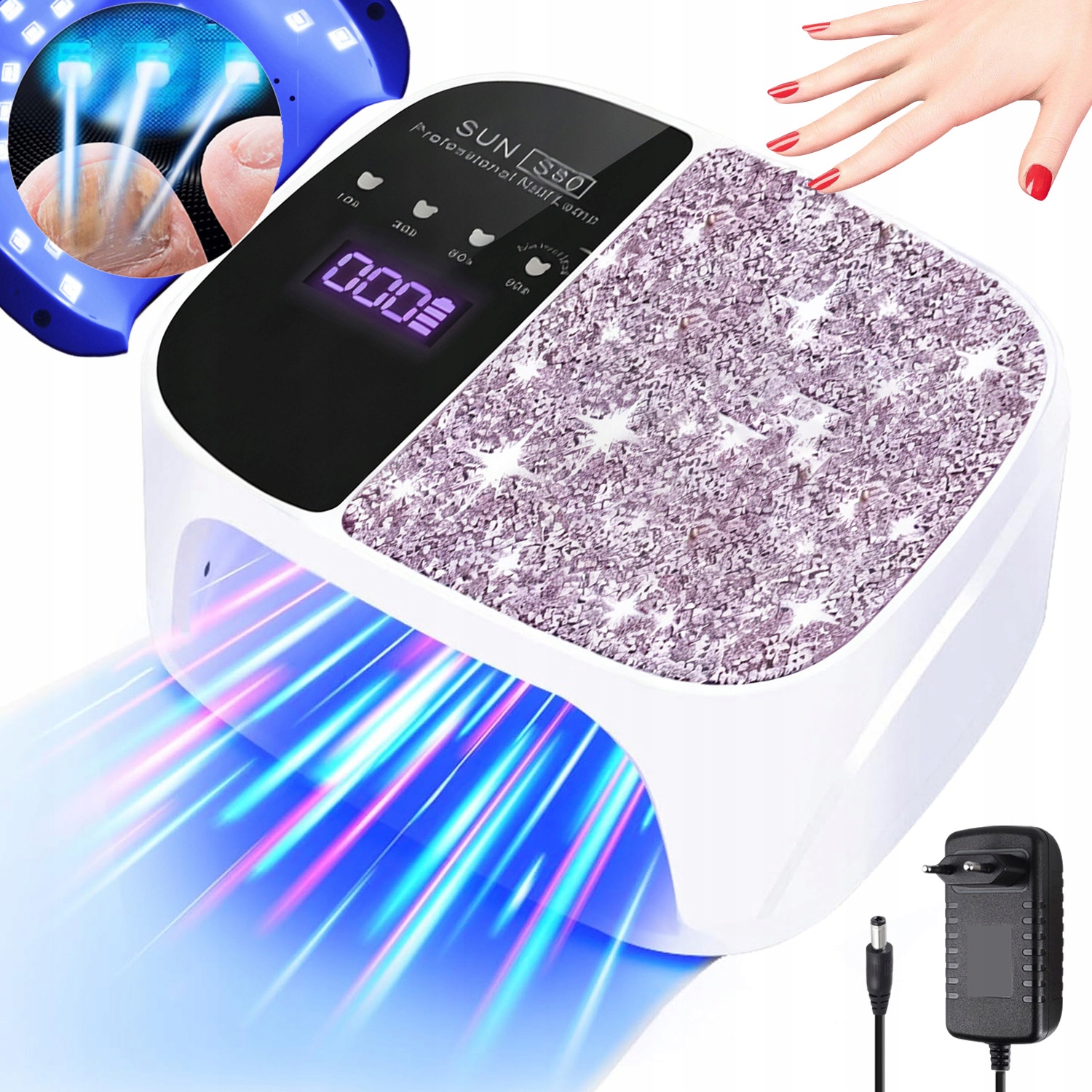 Léčba Mykózy Nehtů Laserem Bez Bolesti Snadné Použití 36 Led Diod Bílá