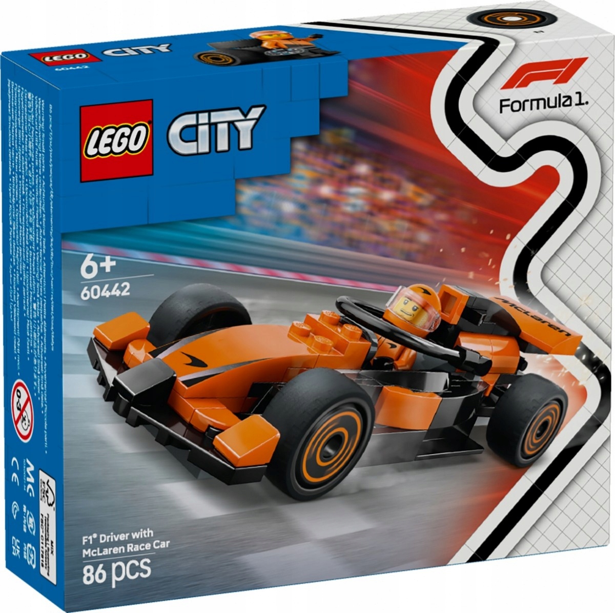 Lego Stavebnice City 60442 F1 Řidič a formule McLaren