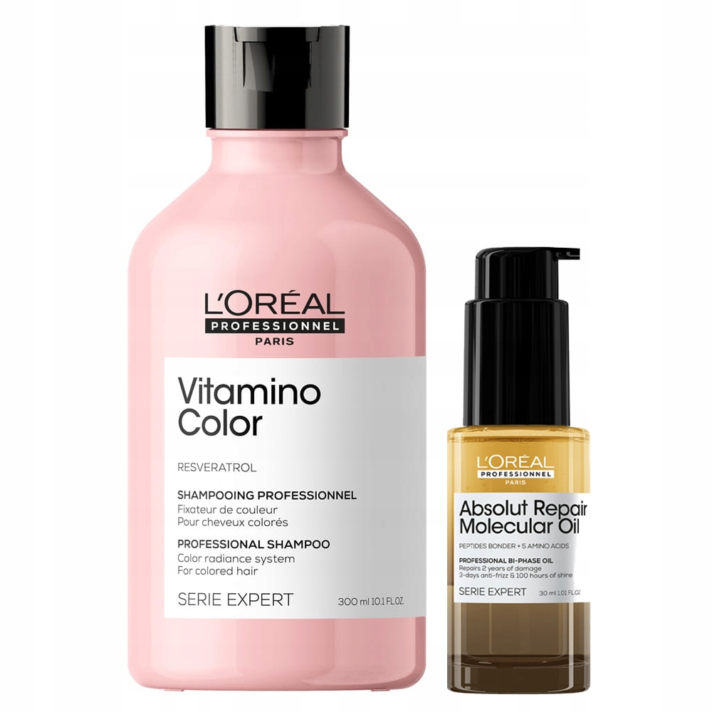 Loreal Vitamino Color šampon na ochranu barvy 300 ml molekulární olej 30 ml