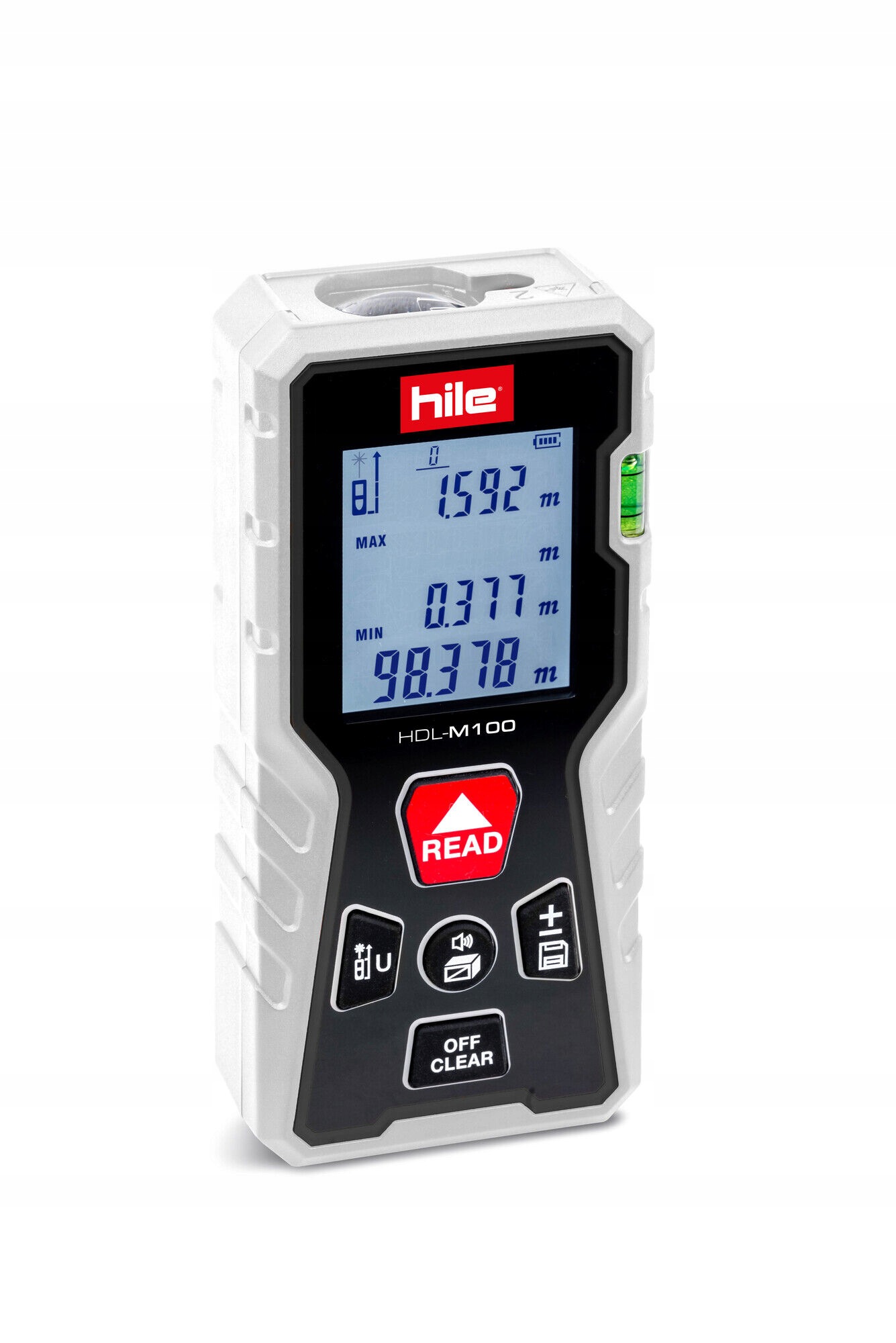 Laserový Dálkoměr Hile HDL-M100 Do 100 M LCD Libela, Měření Vzdálenosti Pro