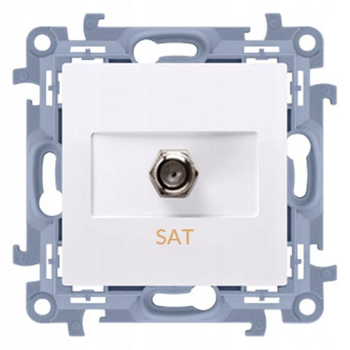 SIMON 10 GNIAZDO ANTENOWE TYPU "F" POJEDYNCZE CASF1.01/11 BIAŁY