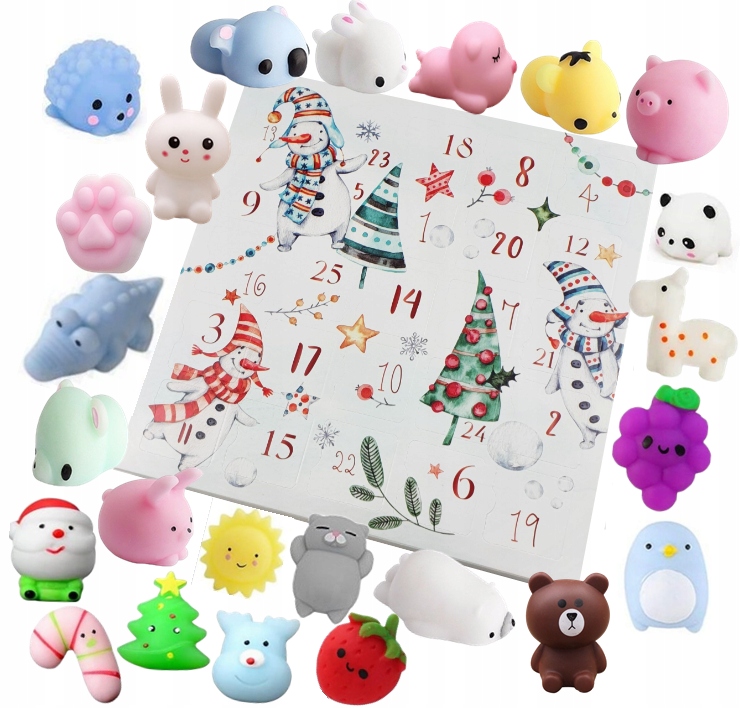 

Kalendarz Adwentowy Mochi Squishy Gniotki Toys 24