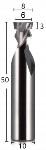 Frez do ledonów neonów rowków na taśmę LED pasek 6mm/8 głębokość 4.2mm skos Kod producenta 01