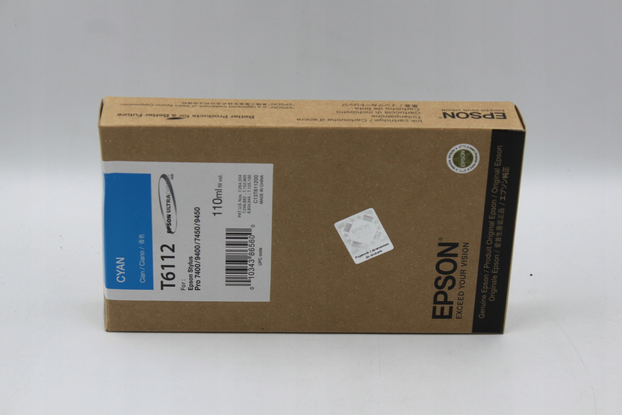 Epson T6112 C13T611200 C13T6112 inkoust cyan 16 originál