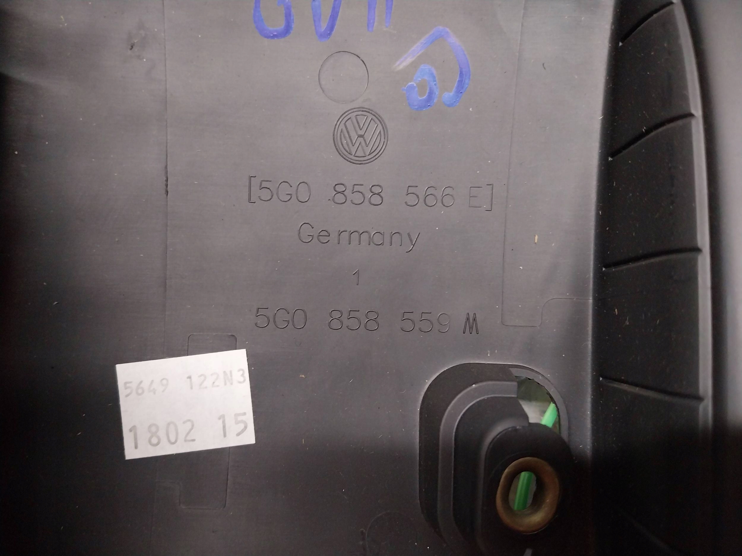 Blende Abdeckung der Lenksäule des Lenkrads 5G0858566EJ VW GOLF VII
