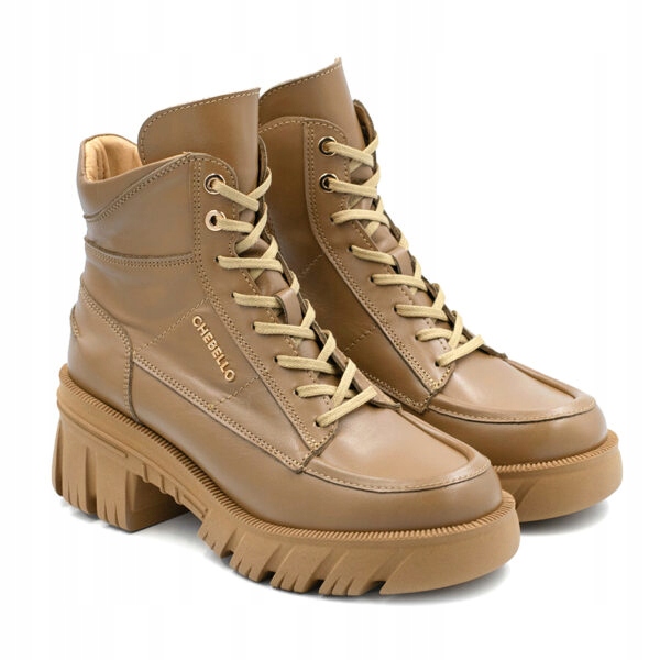 Botki CheBello 3024 Beżowe R.37