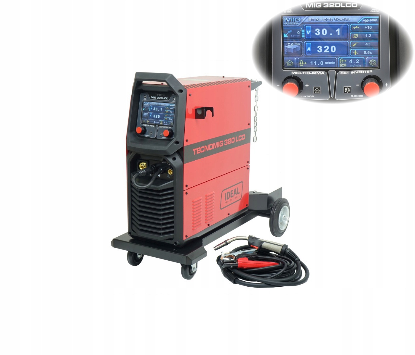 

Półautomat Ideal Tecno Mig 320 LCD Synergic 400V