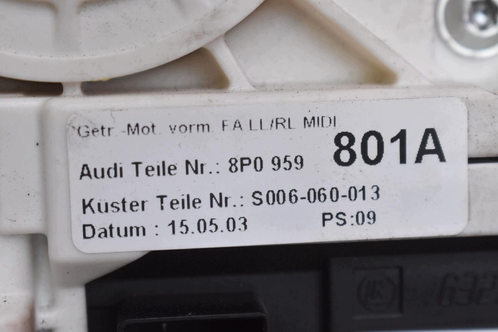 window regulator left front EU 8P3837461C AUDI A3 8P 3D 03-05