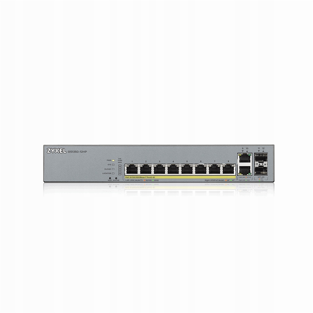 Zyxel GS1350-12HP 12 Port manged Cctv PoE witch, 130W
