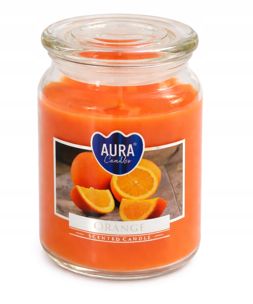 Świeca zapachowa parafinowa Orange DUŻY SŁÓJ XL